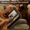 image:imageRustic Town Full Grain Leather Photo Album with Gift Box  Scrapbook Style Pages Large BrownLarge Black Paper