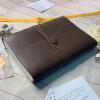 image:imageRustic Town Full Grain Leather Photo Album with Gift Box  Scrapbook Style Pages Large BrownLarge Cream Paper