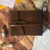 image:imageRustic Town Full Grain Leather Photo Album with Gift Box  Scrapbook Style Pages Large BrownMedium Cream Paper