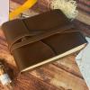 image:imageRustic Town Full Grain Leather Photo Album with Gift Box  Scrapbook Style Pages Large BrownMedium Cream Paper