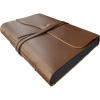 image:imageRustic Town Full Grain Leather Photo Album with Gift Box  Scrapbook Style Pages Large BrownLarge Black Paper