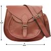 image:imageRUSTIC TOWN Leather Crossbody Satchel Bag Vintage Purses Handbags for WomenBrown 11 Inch