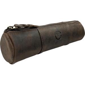 image:imageRustic Town Leather Pencil Case  Full Grain Leather Zippered Pen Pouch  Stationery Bag Pen Holder for Work amp OfficeWalnut