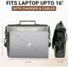 image:imageRUSTIC TOWN 16 Leather Laptop Messenger Bag for Men  Full Grain Leather Briefcase Computer Satchel Office Crossbody BagBlack