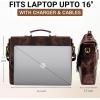 image:imageRUSTIC TOWN 16 Leather Laptop Messenger Bag for Men  Full Grain Leather Briefcase Computer Satchel Office Crossbody BagMulberry