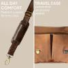image:imageRUSTIC TOWN Leather Canvas Messenger Bag for Men Women  Vintage Laptop Satchel Leather Briefcase 14 Inch Olive GreenOlive Green