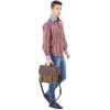 image:imageRUSTIC TOWN Leather Canvas Messenger Bag for Men Women  Vintage Laptop Satchel Leather Briefcase 14 Inch Olive GreenOlive Green