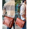 image:imageRUSTIC TOWN Leather Messenger Bag for Men Women  Full Grain Leather Laptop Satchel Office Shoulder Bag14 Brown