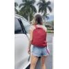 image:imageLeather Backpack for Women  Mothers Day Gift for her Washed Leather Multipurpose Laptop Handbag Business Bookbag Camping Daypack Fashion Shoulder Travel Holiday Bag