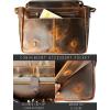 image:imageLeather Messenger Bag for Men 14 Leather Laptop Bag Vintage Crossbody Office Satchel Travel Shoulder BagBrown