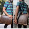 image:imageLeather Messenger Bag for Men 14 Leather Laptop Bag Vintage Crossbody Office Satchel Travel Shoulder BagBrown