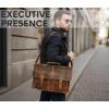 image:imageRUSTIC TOWN Handmade Leather Shoulder Briefcase Messenger Bag Mens 16 inch Laptop SatchelBrown