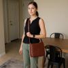 image:imageRUSTIC TOWN Leather Satchel iPad Tablet Bag  Leather Saddle Bag Purse  Small Shoulder Bag for Men and WomenRetro