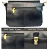 image:imageWomens Leather Evening Shoulder Bag  Vintage Clutch Hobo Tote Purse  Trendy Ladies Handbag for Party WeddingBlack
