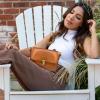 image:imageWomens Leather Evening Shoulder Bag  Vintage Clutch Hobo Tote Purse  Trendy Ladies Handbag for Party WeddingBrown