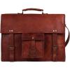 image:imageLeather Messenger Bag for Men  16 Full Grain Leather Laptop Briefcase  Vintage Computer Satchel Travel Crossbody Bag for Office amp Work16 Inches Brown