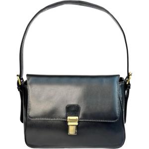 image:imageWomens Leather Evening Shoulder Bag  Vintage Clutch Hobo Tote Purse  Trendy Ladies Handbag for Party WeddingBlack