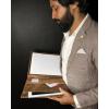 image:imageLeather A4 Conference Folder  Professional Organizer for Men and Women  Handmade Durable Leather Portfolio with Sleeves for Documents and Notepad by Rustic Town BrownBrown