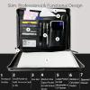 image:imageLeather Portfolio for Men  Full Grain Leather Padfolio Folder  Zipper Folio Documents Organizer  Professional Business Executive Gift for Men WomenBlack