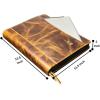 image:imageLeather Portfolio for Men  Full Grain Leather Padfolio Folder  Zipper Folio Documents Organizer  Professional Business Executive Gift for Men WomenBrown
