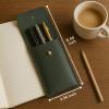 image:imageRUSTIC TOWN Leather Pen Case  Handmade Valentines Gift FullGrain Leather Pen Pencil Holder  Minimalist Pen Protective Sleeve Cover  Elegant amp Practical Pencil Pouch for Work amp OfficeBlack