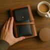 image:imageRUSTIC TOWN Leather Pen Case  Handmade Valentines Gift FullGrain Leather Pen Pencil Holder  Minimalist Pen Protective Sleeve Cover  Elegant amp Practical Pencil Pouch for Work amp OfficeBlack