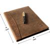 image:imageRustic Town Leather Portfolio for Men  Padfolio Resume File Folder  InterviewLegal Document Organizer for Letter Size Writing Pad with Business Card HolderBrown