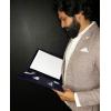 image:imageRustic Town Leather Portfolio for Men  Padfolio Resume File Folder  InterviewLegal Document Organizer for Letter Size Writing Pad with Business Card HolderRoyal Blue