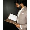 image:imageRustic Town Leather Portfolio for Men  Padfolio Resume File Folder  InterviewLegal Document Organizer for Letter Size Writing Pad with Business Card HolderBrown