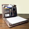 image:imageSupreme Business Portfolio by Rustic Town  Professional Organizer for Men amp Women  Durable Leather Padfolio  Easy to Carry with A Zippered Closure  Many Slots Compartments amp HoldersDark Brown