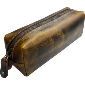 image:imageRUSTIC TOWN Leather Pencil Case  Handcrafted FullGrain Zipper Leather Pen Pencil Holder  Elegant amp Practical Pencil Pouch for Work amp OfficeAntique Brown