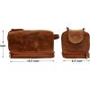 image:imageLeather Toiletry Bag for Men  Travel Shaving Dopp Kit  Bathroom Shower Toiletries Organizer  Cosmetic Make up Bag for WomenBrown