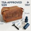 image:imageLeather Toiletry Bag for Men  Travel Shaving Dopp Kit  Bathroom Shower Toiletries Organizer  Cosmetic Make up Bag for WomenBrown
