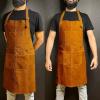 image:imageRUSTIC TOWN Leather Grill Work Apron with Tool Pockets  Adjustable up to XXL for Men amp Women  Leather Tool ApronTan