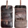 image:imageRUSTIC TOWN Leather Hanging Toiletry Bag for Men  Travel Shaving Dopp Kit  Bathroom Shower Toiletries Organizer  Leather Cosmetic Makeup Bag for WomenWalnut Brown