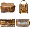 image:imageRUSTIC TOWN Leather Toiletry Bag  Men Shaving Ditty Kit  Women Cosmetic Bag Makeup Organizer for Travel Size Toiletries