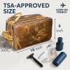image:imageRUSTIC TOWN Leather Toiletry Bag  Men Shaving Ditty Kit  Women Cosmetic Bag Makeup Organizer for Travel Size Toiletries