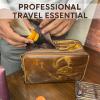 image:imageRUSTIC TOWN Leather Toiletry Bag  Men Shaving Ditty Kit  Women Cosmetic Bag Makeup Organizer for Travel Size Toiletries