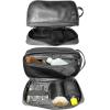 image:imageRUSTIC TOWN Leather Toiletry Bag  Waterproof Ditty Kit for Men and Women Travel Organizer for FullSize Essentials TSA ApprovedBlack