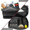 image:imageRUSTIC TOWN Leather Toiletry Bag  Waterproof Ditty Kit for Men and Women Travel Organizer for FullSize Essentials TSA ApprovedBlack