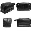 image:imageRUSTIC TOWN Leather Toiletry Bag  Waterproof Ditty Kit for Men and Women Travel Organizer for FullSize Essentials TSA ApprovedBlack