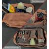 image:imageRUSTIC TOWN Leather Toiletry Bag  Waterproof Ditty Kit for Men and Women Travel Organizer for FullSize Essentials TSA ApprovedBrown
