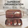 image:imageRUSTIC TOWN Leather Toiletry Bag  Waterproof Ditty Kit for Men and Women Travel Organizer for FullSize Essentials TSA ApprovedBrown