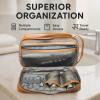 image:imageRUSTIC TOWN Leather Toiletry Bag  Waterproof Ditty Kit for Men and Women Travel Organizer for FullSize Essentials TSA ApprovedCognac