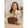 image:imageRUSTIC TOWN Leather Toiletry Bag for Men  Travel Gift Shaving Ditty Kit  Bathroom Shower Toiletries Organizer  Cosmetic Makeup Bag for WomenBrown