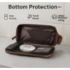 image:imageRUSTIC TOWN Leather Toiletry Bag for Men  Travel Gift Shaving Ditty Kit  Bathroom Shower Toiletries Organizer  Cosmetic Makeup Bag for WomenBrown