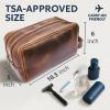 image:imageRUSTIC TOWN Leather Toiletry Bag for Men  Travel Shaving Ditty Kit  Bathroom Shower Toiletries Organizer  Leather Cosmetic Bag for Women Walnut BrownAntique Brown