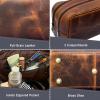 image:imageRUSTIC TOWN Leather Toiletry Bag for Men  Travel Shaving Ditty Kit  Bathroom Shower Toiletries Organizer  Leather Cosmetic Bag for Women Walnut BrownAntique Brown