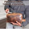 image:imageRUSTIC TOWN Leather Toiletry Bag for Men  Travel Shaving Ditty Kit  Bathroom Shower Toiletries Organizer  Leather Cosmetic Bag for Women Walnut BrownAntique Brown