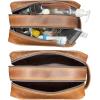 image:imageRUSTIC TOWN Leather Toiletry Bag for Men  Travel Shaving Ditty Kit  Bathroom Shower Toiletries Organizer  Leather Cosmetic Bag for Women Walnut BrownAntique Brown